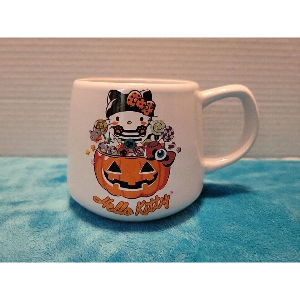 Hello Kitty Halloween Jack O Lantern Ceramic Mug 14oz Sanrio